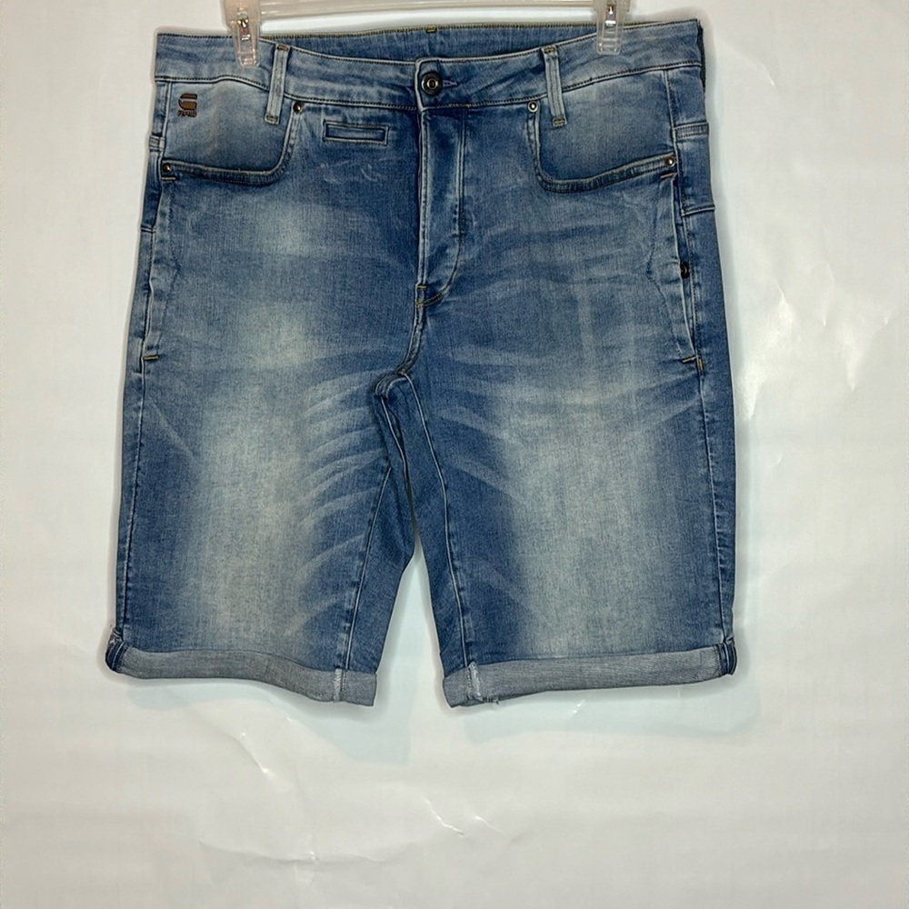 G-Star Raw D-Staq 3D Straight Blue Denim Shorts 36